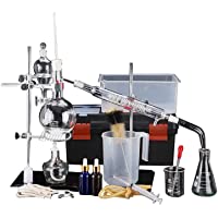 Kit de laboratorio para destilar agua y aceites esenciales con purificador y matraces de vidrio- 500 ml- LD07